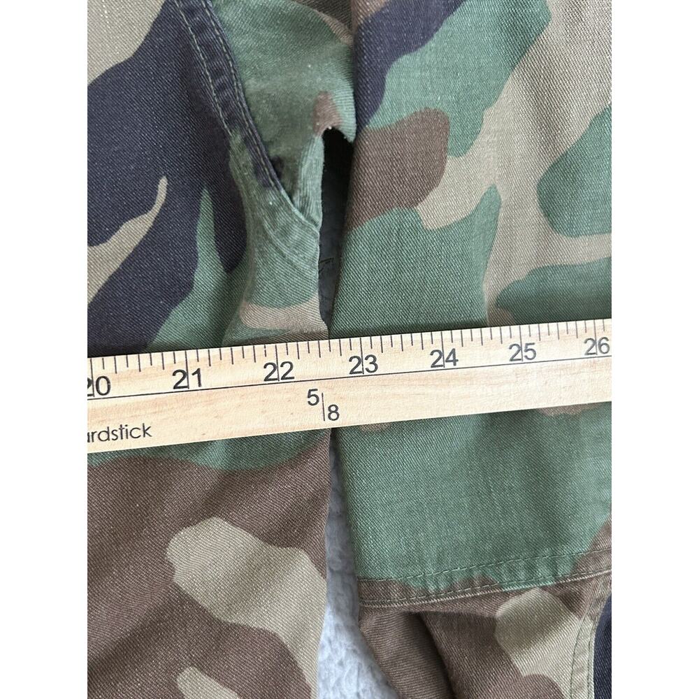 US Military Jacket Men Medium Coat Camo Woodland Hot Weather BDU Patches - Picture 10 of 14